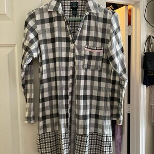 Laura Ashley Kids Checkered Shirt - Black and White